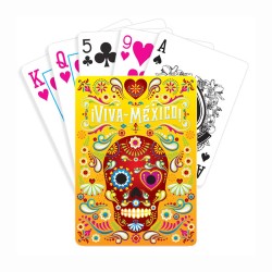 BARAJA CALAVERA FONDO AMARILLO