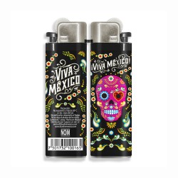 Encendedores calavera, típico del dia de muertos en México