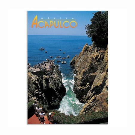 Tarjeta postal souvenir con hermosas vistas de Acapulco, Guerrero, México