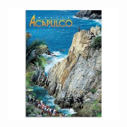 Tarjeta postal souvenir con hermosas vistas de Acapulco, Guerrero, México