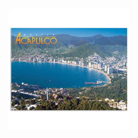 Tarjeta postal souvenir con hermosas vistas de Acapulco, Guerrero, México