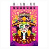 Libreta de apunte con ilustracion de una catrina, típica del dia de muertos. Souvenir y recuerdo de Cozumel, Mexico