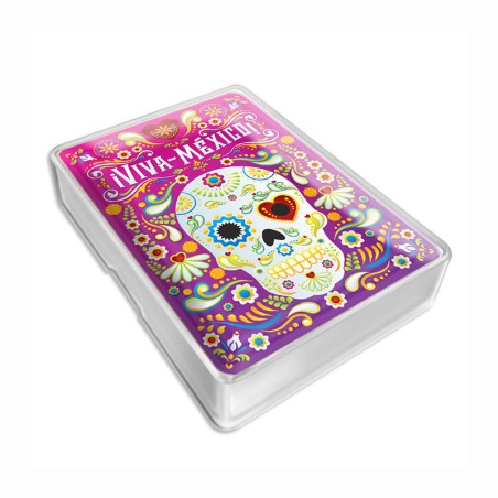 Baraja dia de muertos, color rosa, souvenir y recuerdo de Cozumel, Mexico