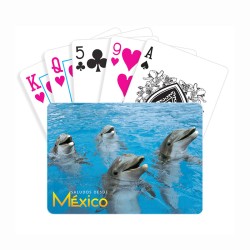 Baraja con delfines, souvenir y recuerdo de Cozumel, Mexico