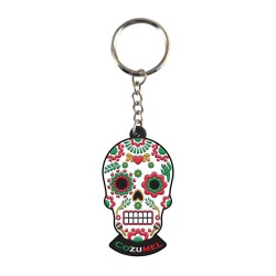 Llavero pvc en forma de calavera, souvenir o regalo de Cozumel, México