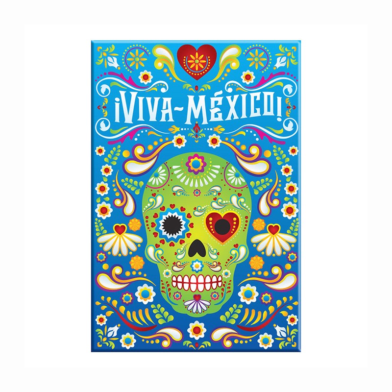 Fotoíman calavera azul, souvenir y recuerdo de Guadalajara.