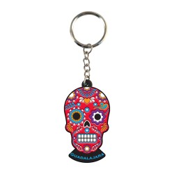 Llavero pvc en forma de calavera, souvenir o regalo de Guadalajara.