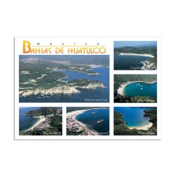 Tarjeta postal de las Bahias de Huatulco, souvenir y recuerdo de Huatulco, México