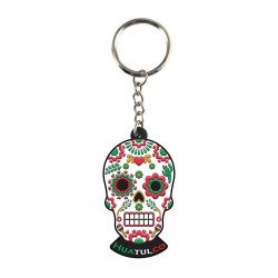 Llavero pvc calavera, souvenir de Mexico. Recuerdo de Huatulco.