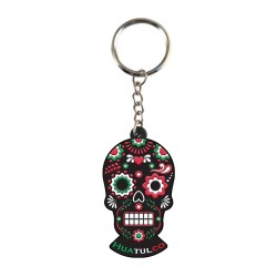 Llavero pvc calavera, souvenir de Mexico. Recuerdo de Huatulco.