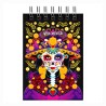 Libreta de apunte con ilustracion de una catrina, típica del día de muertos. Souvenir y recuerdo de Los Cabos, México