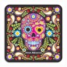 Set de 4 portavasos calavera, típico del día de muertos en México, Recuerdo de Los Cabos.