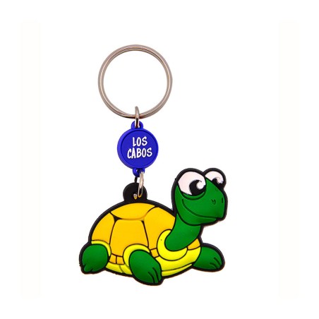 Llavero de playa pvc Tortuga. Souvenir de Los Cabos, México