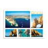 Tarjeta postal con varias vistas del Arco de Cabo San Lucas, souvenir y recuerdo de Los Cabos, México