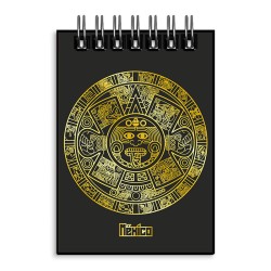 Libreta de apunte con la ilustracion del Calendario Azteca. Souvenir y recuerdo de México