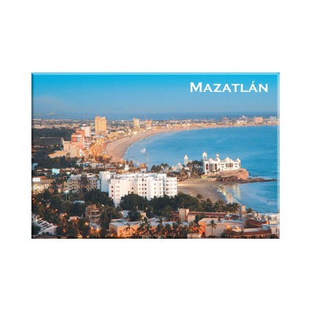 Fotoíman de la zona hotelera de Mazatlan, souvenir y recuerdo de Mexico