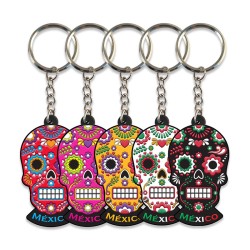 Llavero pvc en forma de calavera, souvenir o regalo de Puebla, Mexico.