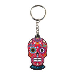 Llavero pvc en forma de calavera, souvenir o regalo de Puebla, Mexico.